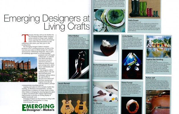 Featured in Craft & Design Magazine ‘April 2013